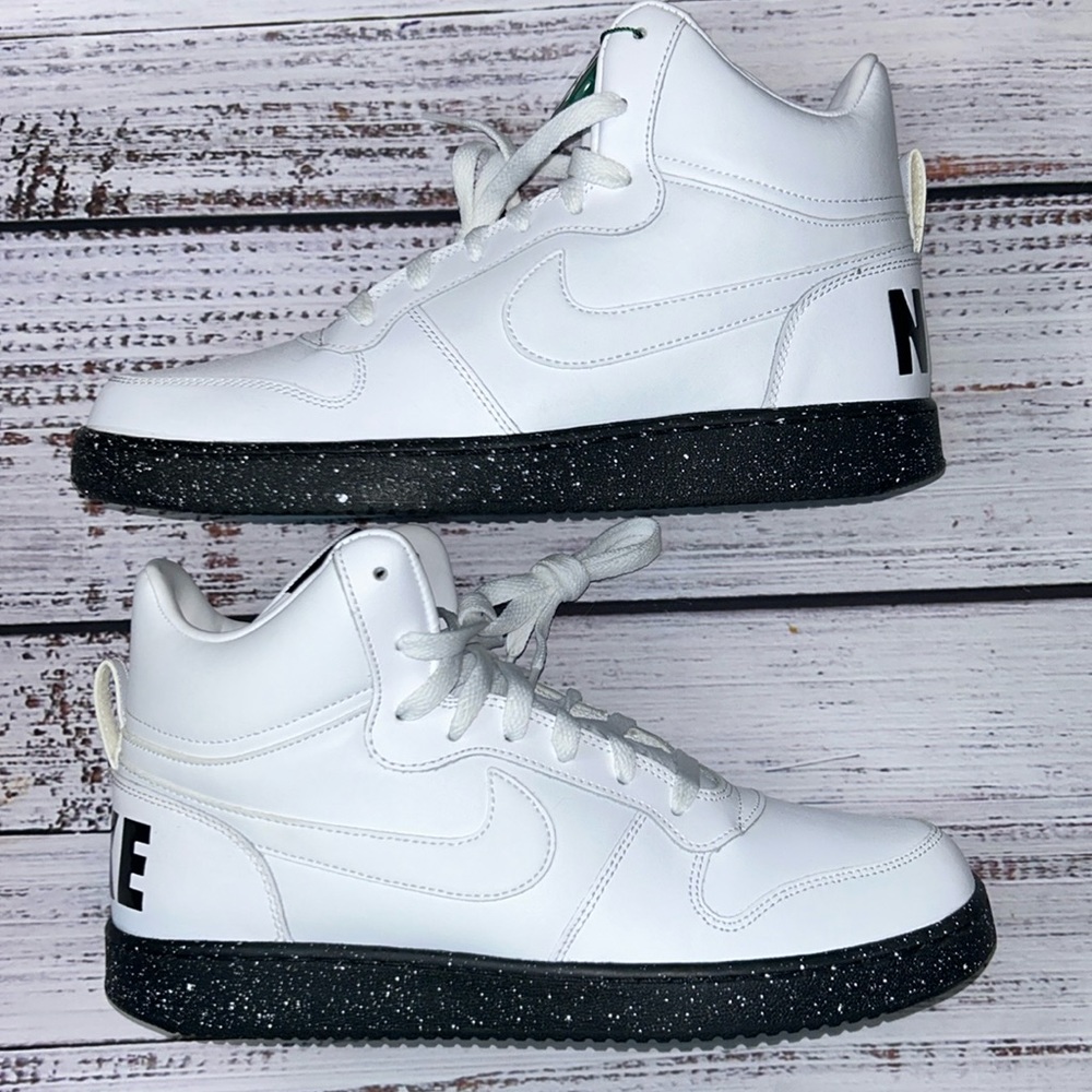 Nike-Court-Borough-mid-Black w/white speckled sole-Released 2015- Very Rare - Picture 2 of 15